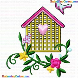 Bird Houses 56 Embroidery Design