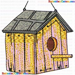 Bird Houses 6 Embroidery Design