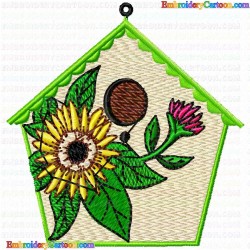 Bird Houses 74 Embroidery Design