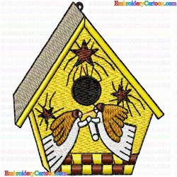 Bird Houses 75 Embroidery Design