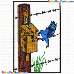 Bird Houses 76 Embroidery Design