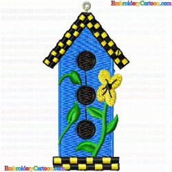 Bird Houses 78 Embroidery Design