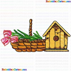 Bird Houses 81 Embroidery Design