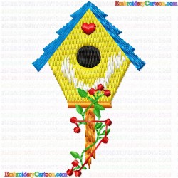 Bird Houses 86 Embroidery Design