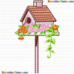 Bird Houses 90 Embroidery Design