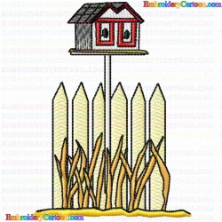 Bird Houses 98 Embroidery Design