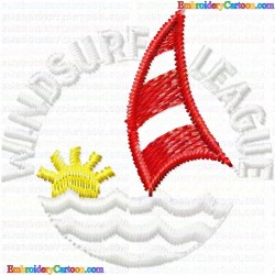 Boats 101 Embroidery Design