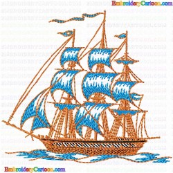 Boats 103 Embroidery Design