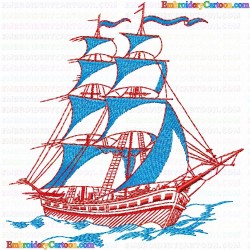 Boats 114 Embroidery Design