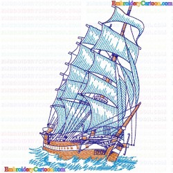 Boats 115 Embroidery Design