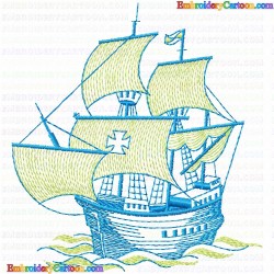 Boats 116 Embroidery Design