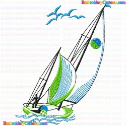 Boats 117 Embroidery Design