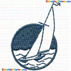 Boats 11 Embroidery Design