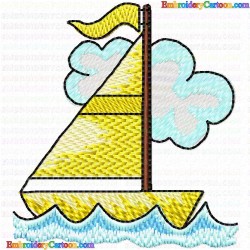 Boats 131 Embroidery Design