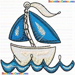 Boats 132 Embroidery Design