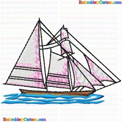 Boats 134 Embroidery Design