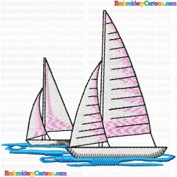 Boats 135 Embroidery Design