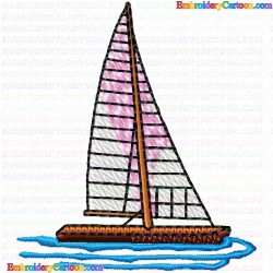 Boats 136 Embroidery Design