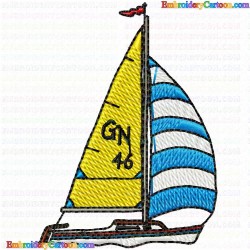 Boats 141 Embroidery Design