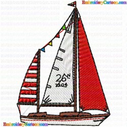 Boats 143 Embroidery Design