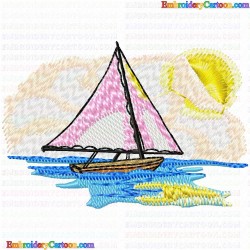 Boats 144 Embroidery Design