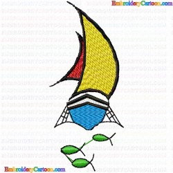 Boats 152 Embroidery Design