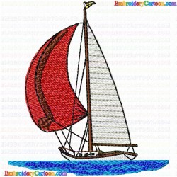 Boats 163 Embroidery Design