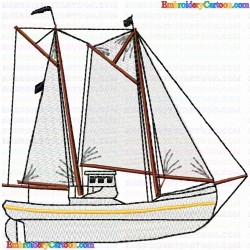 Boats 168 Embroidery Design