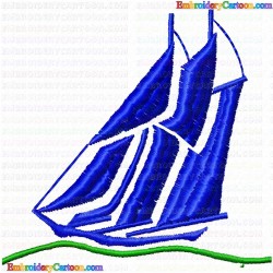 Boats 16 Embroidery Design