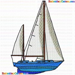 Boats 175 Embroidery Design