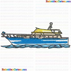 Boats 180 Embroidery Design