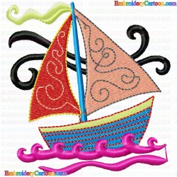 Boats 183 Embroidery Design