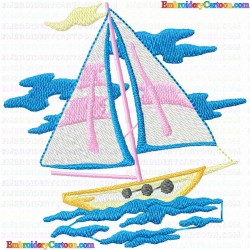 Boats 184 Embroidery Design