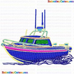 Boats 23 Embroidery Design