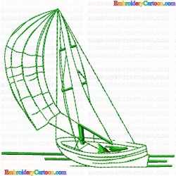 Boats 26 Embroidery Design