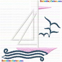 Boats 2 Embroidery Design