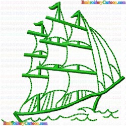 Boats 33 Embroidery Design