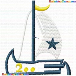 Boats 3 Embroidery Design