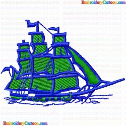 Boats 40 Embroidery Design