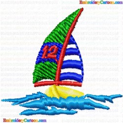 Boats 43 Embroidery Design