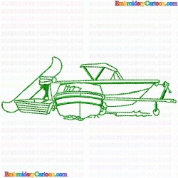 Boats 50 Embroidery Design