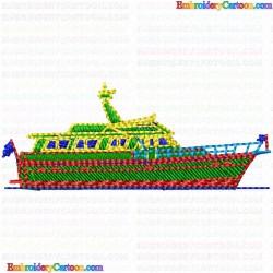 Boats 65 Embroidery Design