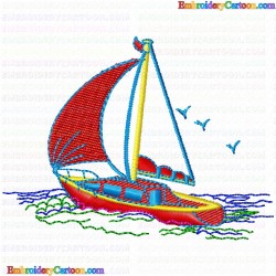 Boats 67 Embroidery Design