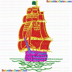 Boats 70 Embroidery Design