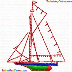 Boats 73 Embroidery Design