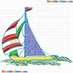 Boats 78 Embroidery Design