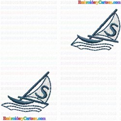 Boats 8 Embroidery Design