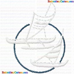 Boats 9 Embroidery Design