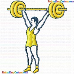 Bodybuilder 2 Embroidery Design