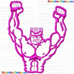 Bodybuilder 3 Embroidery Design